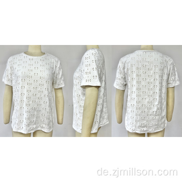 Sticked Eyelet T-Shirt